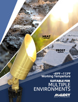 Solid brass landscape spot light MLR-S05 for outdoor accent lighting
