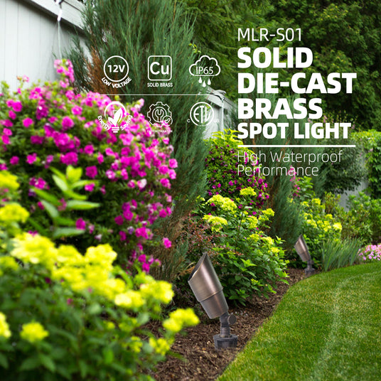 Solid brass landscape spot light MLR-S05 for outdoor accent lighting