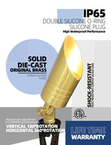 Solid brass landscape spot light MLR-S05 for outdoor accent lighting
