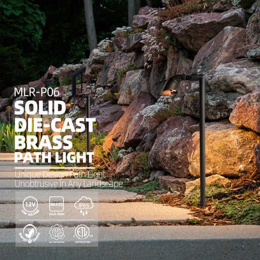 Brass landscape spot light MLR-S06 for garden spotlight installation