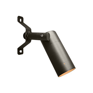 Brass outdoor low voltage LED down light front view