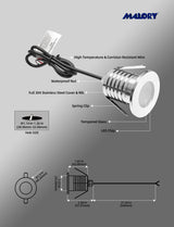 LED recessed deck step lights 3W installed on outdoor stairs