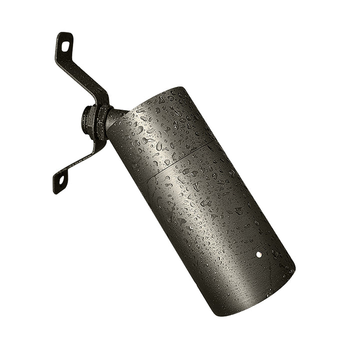 Outdoor brass LED down light with wall mount bracket