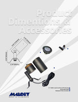 Outdoor brass LED down light with wall mount bracket