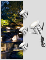 MALORY Low Voltage Full Stainless Steel Pond Lights, LED 3W 6000K IP68 Underwater Swimming Pool Light(MLR-SSG15))