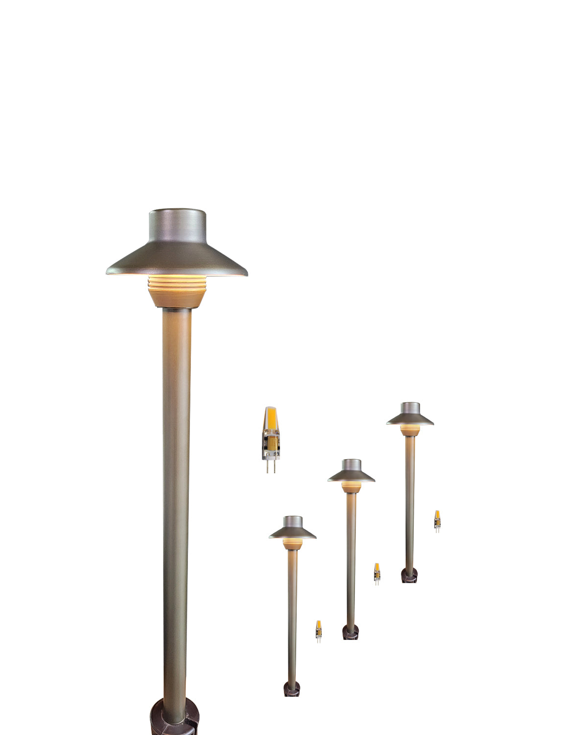 Brass Outdoor Low Voltage Path Light for Outdoor Pathway Driveway Ligh MALORY