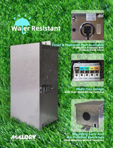 MALORY 300W Low Voltage Landscape Transformer – Waterproof Multi-Tap Power Supply (12V–15V) for Outdoor Lighting (MLR-T03)