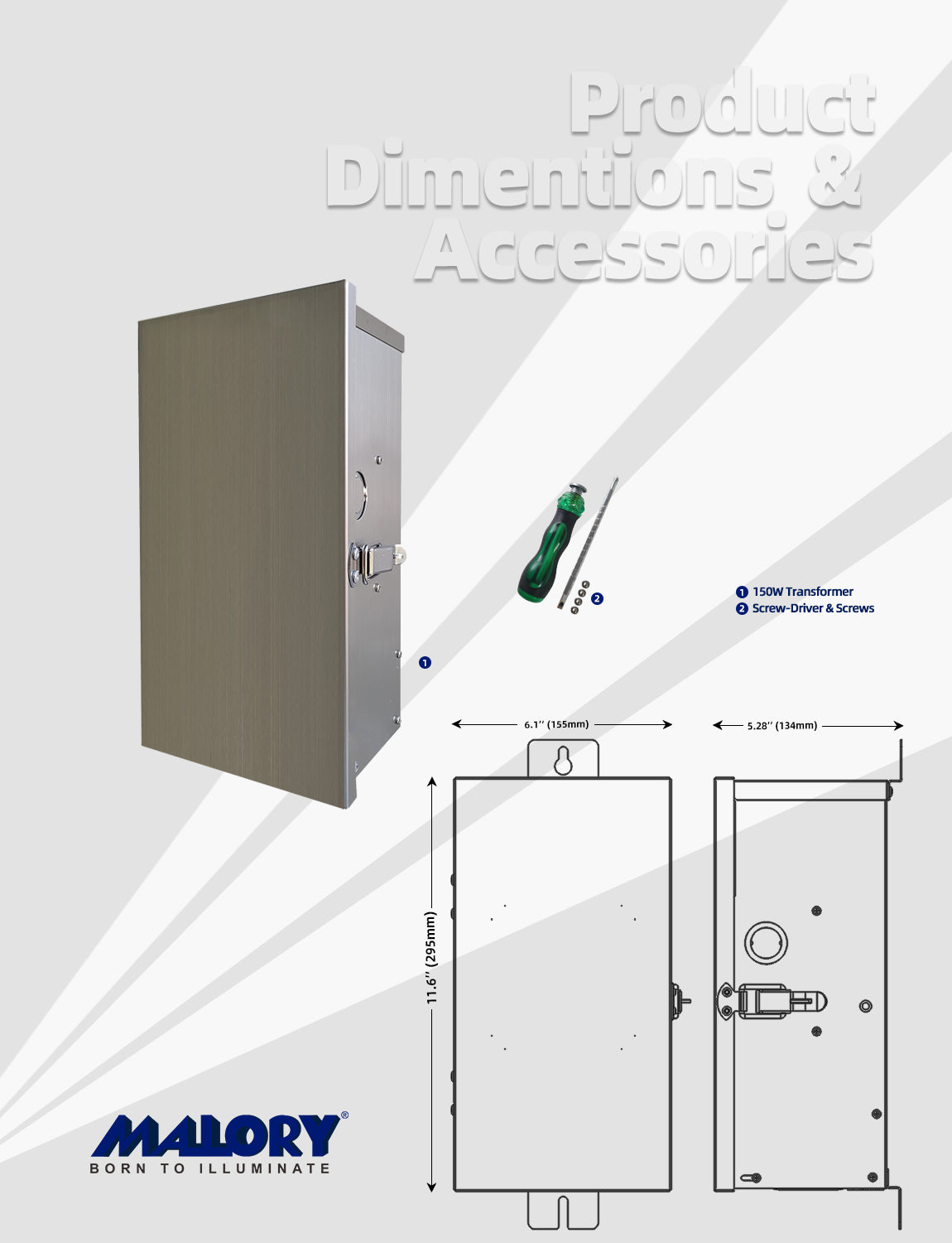 600W low voltage landscape lighting transformer front view