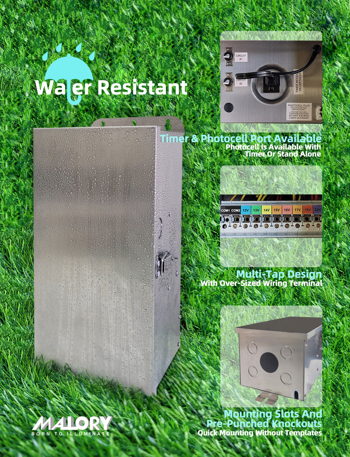 Internal design of 600W low voltage landscape lighting transformer