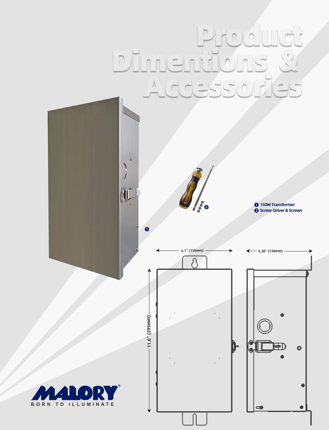 900W low voltage landscape lighting transformer front view