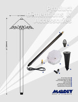 MALORY Hollow Design LED Brass Path Light – Low Voltage Landscape Lighting with Integrated 2W 2700K (MLR-P04)