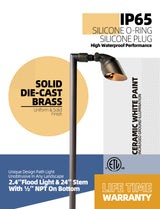 Adjustable brass path light MLR-P06 for outdoor landscape lighting