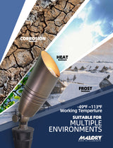 Brass landscape spot light MLR-S02 adjustable outdoor spotlight fixture