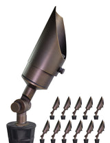 Brass landscape spotlight MLR-S04 adjustable beam outdoor lighting
