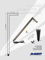 Detailed view of brass path light housing MLR-P02