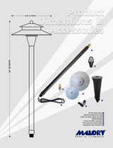 Modern brass path light MLR-P03 for outdoor landscape pathways